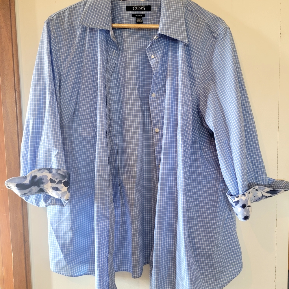 Chaps Blue Checkered Women's Shirt
